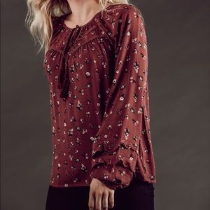 JessaKae Posey Tassel Tie Blouse